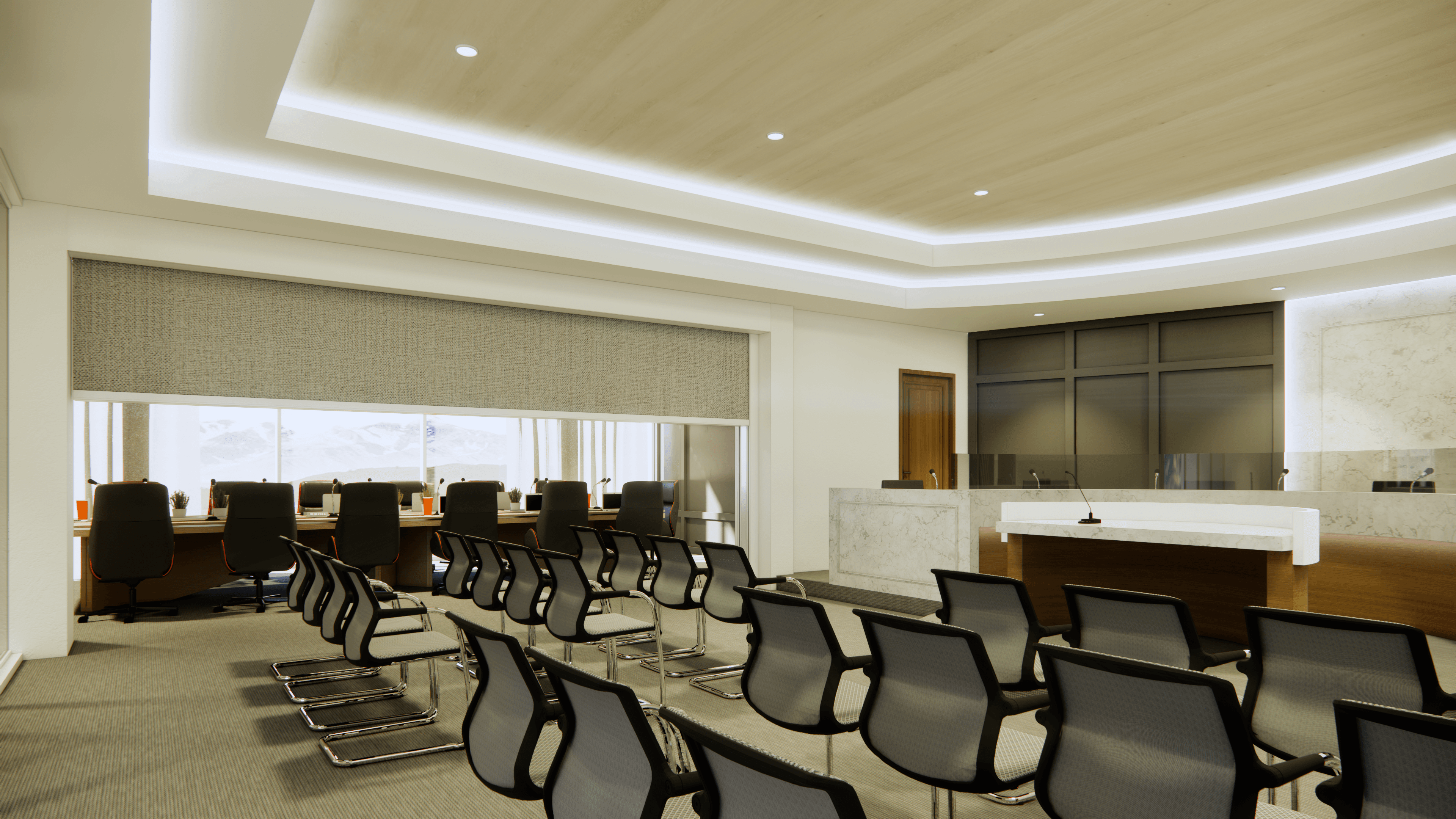 MUTE Wall in council chamber